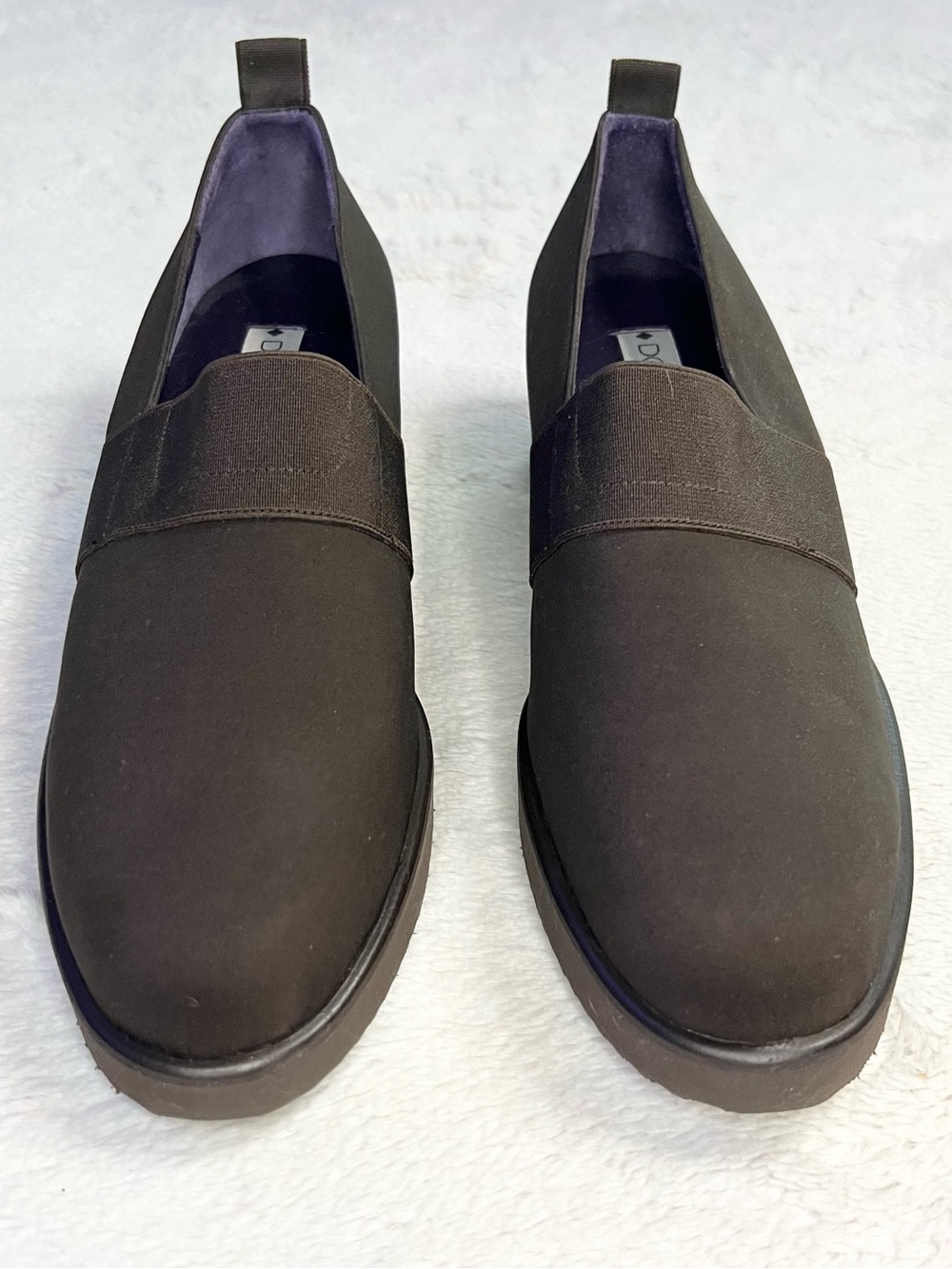Donald J Pliner Chocolate Brown Slip On Loafers Size 10